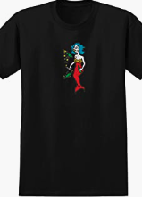 Krooked Mermaid T-shirt / Black-Multi-Color