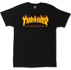 THRASHER FLAME T-SHIRT Black