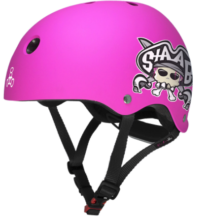 Triple Eight Lil 8 Staab Edition Dual Certified Casque with EPS Liner - Neon Pink